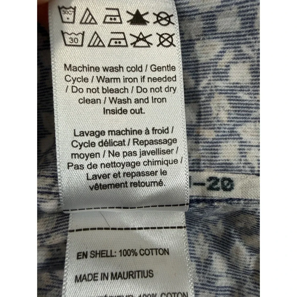 UNTUCKit Lakemont shirt regular fit Mens‎ 3XL Navy Floral Cotton Button Down EUC